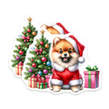(2 Pack) Pomeranian Christmas Magnets - Santa Puppy Holiday Decor - Cute Dog Fridge Accents - 5 Inches On Longest Side - Thick Durable Magnet - Made in USA - MAG26601