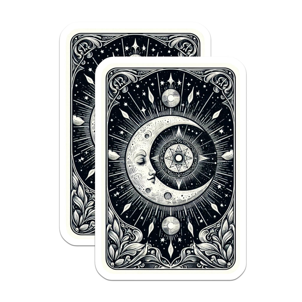(2 Pack) Celestial Moon Magnets - Mystical Art Decor - Spiritual Occult Home Accents - 5 Inches On Longest Side - Thick Durable Magnet - Made in USA - MAG21605