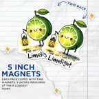 (2 Pack) The Limelight Magnets - Cute Fruit Decor - Kitchen Decorations - 5" On Longest Side - for Cars, Fridges, Toolboxes - Made in USA - MAG7585