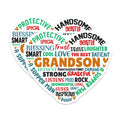 (2 Pack) Grandson Appreciation Magnets - Proud Grandson Love - Grandparents Day Son Decor - Birthday Christmas - 5 Inches On Longest Side - Thick Durable Magnet - Made in USA - MAG37163