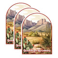 (3 Pack) Guadalupe Mountains Decals - National Park Stickers - Desert Landscape Decal - 3 Inches On Longest Side - Easy Peel & Apply - Made in USA - 3MCS0407
