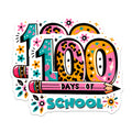 (2 Pack) 100 Days of School Magnets - Teacher Classroom Decor - Student Celebration - Back to School - Academic Milestone - 5 Inches On Longest Side - Thick Durable Magnet - Made in USA - MAG37434