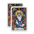 (2 Pack) Cat Magnets - Celestial Cat Design - Colorful Cat Magnets - Ative Fridge Magnets - Cat Lovers Gift - 5" On Longest Side - for Cars, Fridges, Toolboxes - Made in USA - MAG4448