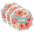 (3 Pack) Blessed Mimi Decals - Floral Sticker - Grandma Nana Decal - 3 Inches On Longest Side - Easy Peel & Apply - Made in USA - 3MCS7229
