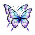 (2 Pack) Butterfly Magnets - Blue Purple Butterfly Decor - Decorative Fridge Magnets - 5" On Longest Side - Premium Magnet - for Cars, Refrigerators, Toolboxes, Lockers - Made in USA - MAG16391