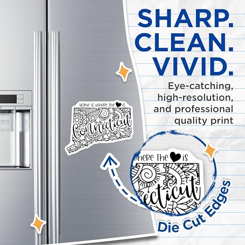(2 Pack) Connecticut State Magnets Magnets - Home is Where The Heart is - Handdrawn Map Art - 5" On Longest Side - Made in USA - Sticks to Refrigerators & Metal Surfaces - MAG9105