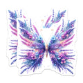 (2 Pack) Lavender Butterfly Magnets - Whimsical Floral Decor - Ethereal Pastel Aesthetic Fridge Art - 5 Inches On Longest Side - Thick Durable Magnet - Made in USA - MAG37076