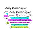 (2 Pack) Daily Reminders Stickers - Motivational Quotes - Mental Health Awareness - 5" On Longest Side - Sticks to Smooth Flat Surfaces - Made in USA - BMCS8319
