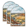 (3 Pack) Theodore Roosevelt Decals - National Park Decal - Landscape Decals - 3 Inches On Longest Side - Easy Peel & Apply - Made in USA - 3MCS0439