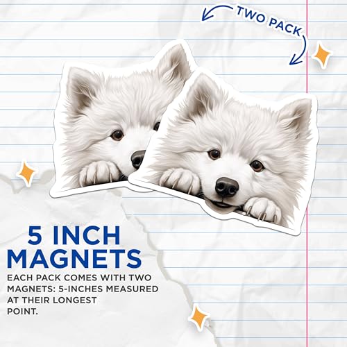 (2 Pack) Animal Fridge Decoration Magnet - 5" On Longest Side - Sticks to Smooth Flat Surfaces - Made in USA - MAG10269
