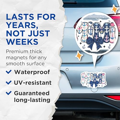 (2 Pack) Mimi Anchors Magnets Magnets - 5" On Longest Side - Made in USA - Sticks to Refrigerators & Metal Surfaces - MAG9004