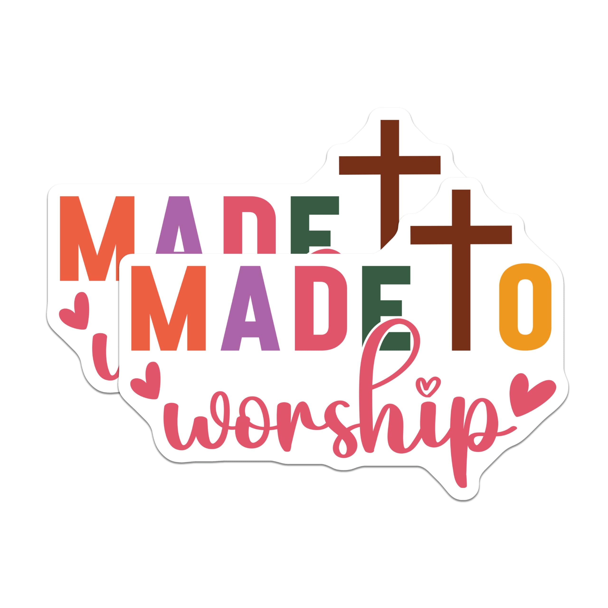 (2 Pack) Christian Worship Magnets - Faith Based Decor - Religious Inspiration Item for Believers - 5 Inches On Longest Side - Thick Durable Magnet - Made in USA - MAG27604