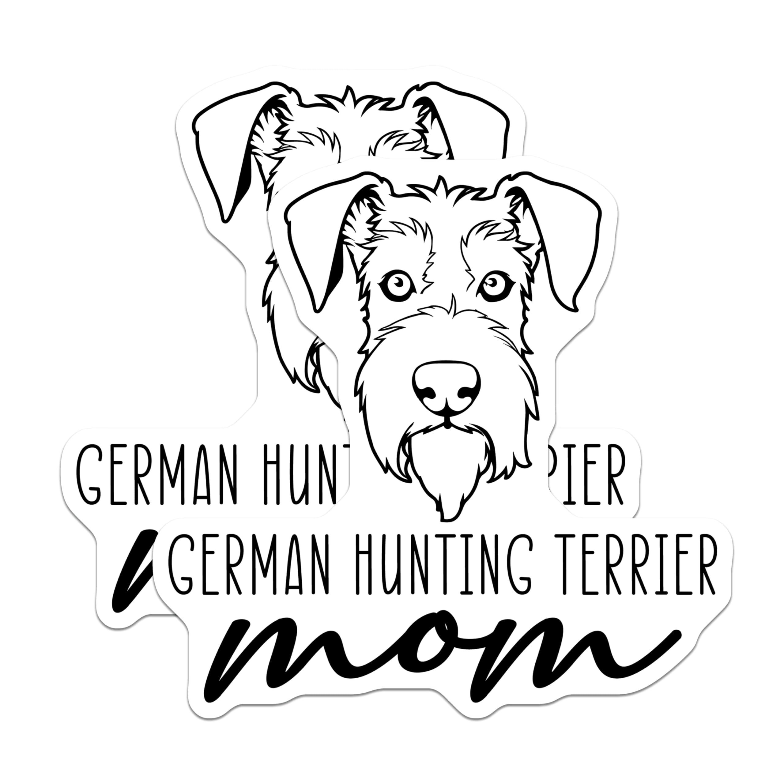 (2 Pack) German Hunting Terrier Mom Magnets - Dog Mom Accessories - Breed Specific Decor for Owners - 5 Inches On Longest Side - Thick Durable Magnet - Made in USA - MAG27065