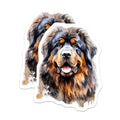 (2 Pack) Tibetan Mastiff Magnets - Watercolor Dog Art - Pet Lover Decor - 5 Inches On Longest Side - Thick Durable Magnet - Made in USA - MAG24300