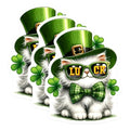 (3 Pack) St Patricks Day Cat Decals - Lucky Kitten Decal - Irish Cat Decals - 3 Inches On Longest Side - Easy Peel & Apply - Made in USA - 3MCS6868