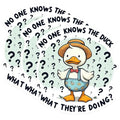 (3 Pack) Duck Question Mark Decals - Funny Duck Sticker - Laptop Decal - 3 Inches On Longest Side - Easy Peel & Apply - Made in USA - 3MCS0239