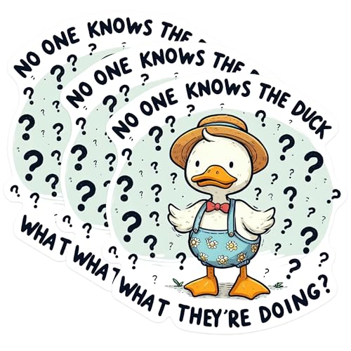 (3 Pack) Duck Question Mark Decals - Funny Duck Sticker - Laptop Decal - 3 Inches On Longest Side - Easy Peel & Apply - Made in USA - 3MCS0239