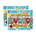 (2 Pack) Educator Squad Magnets - Inspirational Teacher Appreciation - Classroom Decor for School Staff - Thank You Items - 5 Inches On Longest Side - Thick Durable Magnet - Made in USA - MAG23730