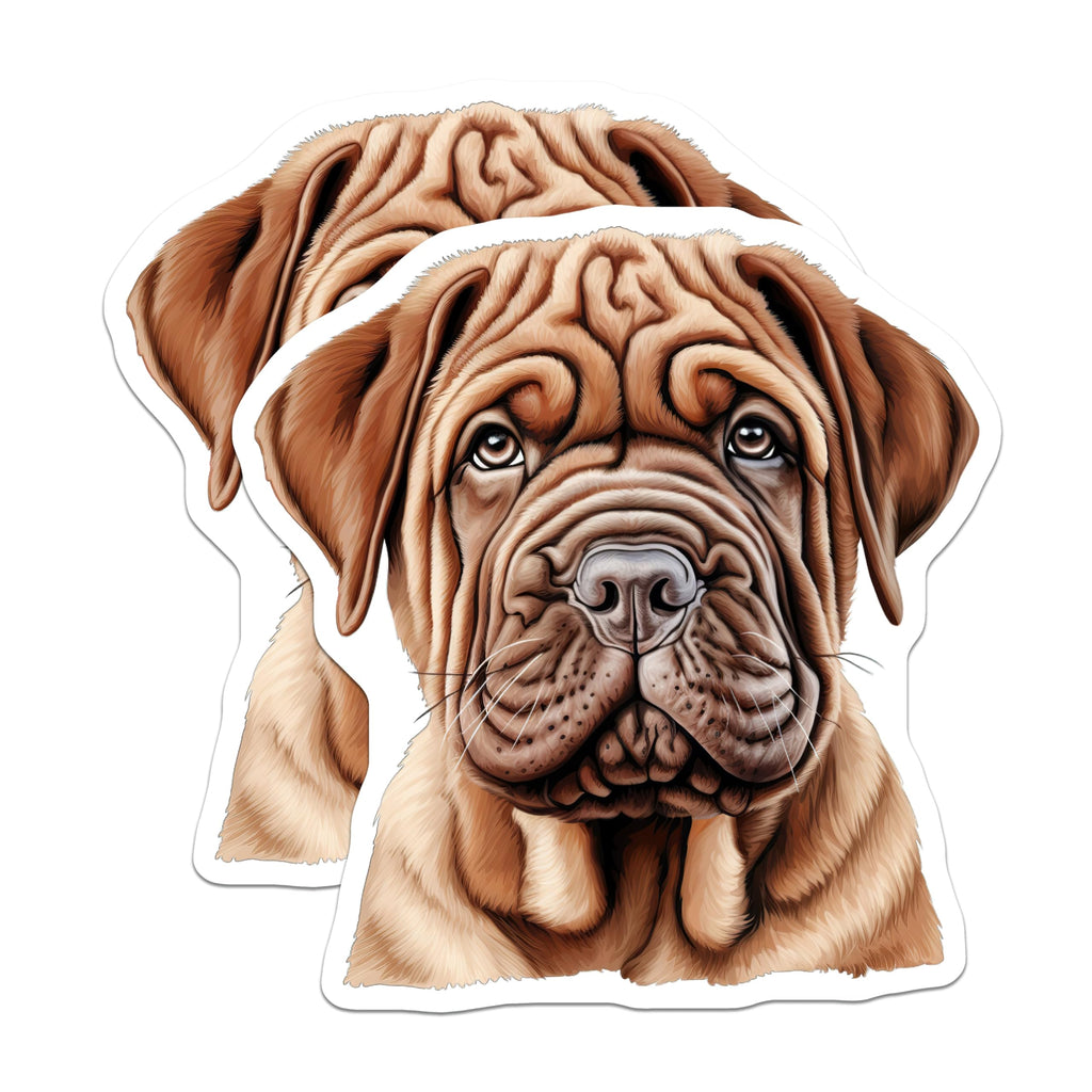 (2 Pack) Mastiff Puppy Magnets - Dog Breed Refrigerator Decor - Pet Lover Kitchen Accents - 5 Inches On Longest Side - Thick Durable Magnet - Made in USA - MAG29536