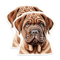 (2 Pack) Mastiff Puppy Magnets - Dog Breed Refrigerator Decor - Pet Lover Kitchen Accents - 5 Inches On Longest Side - Thick Durable Magnet - Made in USA - MAG29536