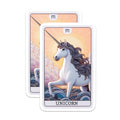 (2 Pack) Ethereal Unicorn Magnets - Magical Fantasy Creature Art - Spiritual Tarot Card Inspired Refrigerator Decorations - 5 Inches On Longest Side - Thick Durable Magnet - Made in USA - MAG21776