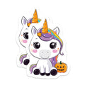 (2 Pack) Cute Halloween Unicorn Magnets - Autumn Fall Pumpkin Decor - Kawaii Fantasy Fridge Locker Accessory - 5 Inches On Longest Side - Thick Durable Magnet - Made in USA - MAG37777