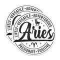 (2 Pack) Aries Zodiac Sign Stickers - Astrology Decal Stickers - Horoscope Sign Stickers - Zodiac Lovers Stickers - 5" On Longest Side - Sticks to Smooth Flat Surfaces - Made in USA - BMCS4758