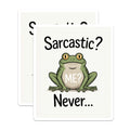 (2 Pack) Sarcastic Frog Magnets - Funny Quote Humor - Witty Fridge Decor - 5 Inches On Longest Side - Thick Durable Magnet - Made in USA - MAG38130