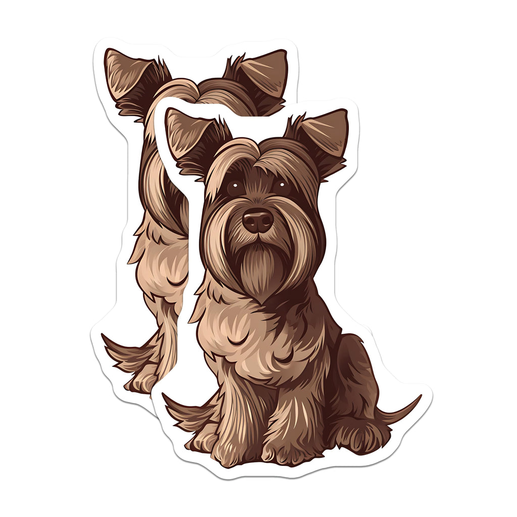 (2 Pack) Yorkshire Terrier Magnets - Cute Dog Breed Decor - Fridge and Locker Magnets - 5" On Longest Side - Premium Magnet - for Cars, Refrigerators, Toolboxes, Lockers - Made in USA - MAG16660