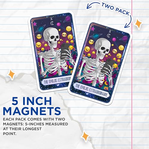 (2 Pack) Funny Refrigerator Decor Magnet - 5" On Longest Side - Sticks to Smooth Flat Surfaces - Made in USA - MAG9996
