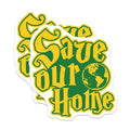 (2 Pack) Save Our Home Stickers - Climate Change Awareness - Earth Conservation Decal - 5" On Longest Side - Sticks to Smooth Flat Surfaces - Made in USA - BMCS4693