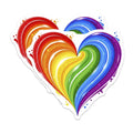 (2 Pack) Rainbow Heart Magnets - Pride Decor - Vibrant Heart Magnet - 5" On Longest Side - Premium Magnet - for Cars, Refrigerators, Toolboxes, Lockers - Made in USA - MAG16651