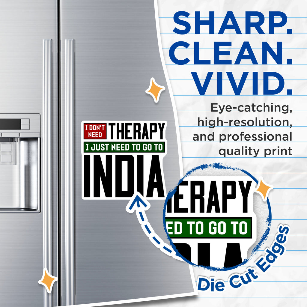 (2 Pack) India Travel Magnets - Wanderlust Refrigerator Decor - Humorous India Souvenir - 5 Inches On Longest Side - Thick Durable Magnet - Made in USA - MAG37260