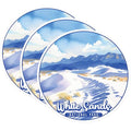 (3 Pack) White Sands Decals - National Park Decor - Laptop Decals - 3 Inches On Longest Side - Easy Peel & Apply - Made in USA - 3MCS0497