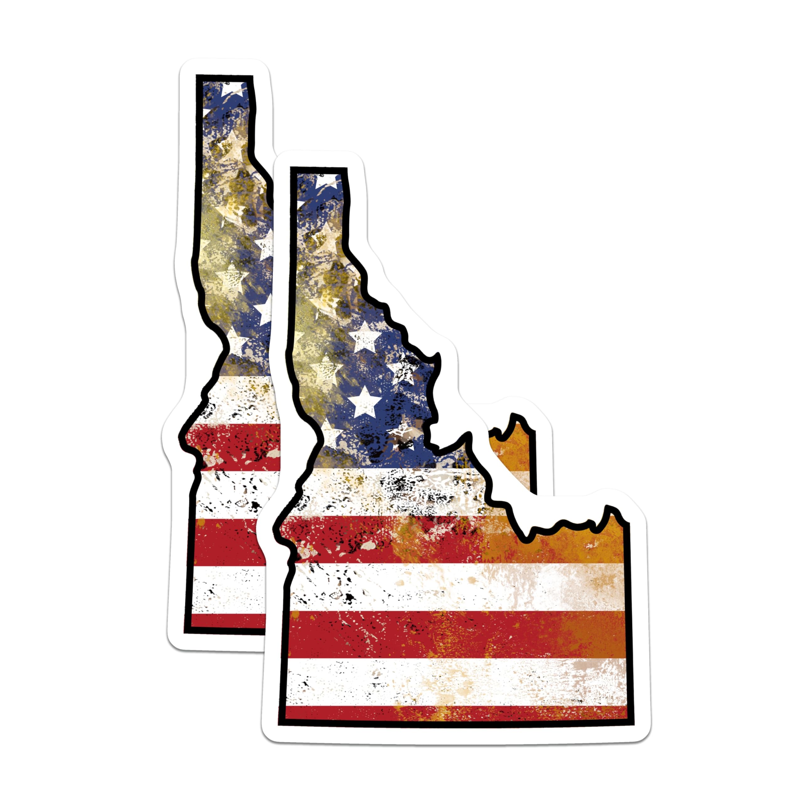 (2 Pack) Idaho State Flag Magnets - American Flag Art - Patriotic Idaho Souvenir - 5" On Longest Side - Premium Magnet - for Cars, Refrigerators, Toolboxes, Lockers - Made in USA - MAG18099