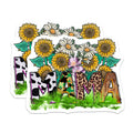 (2 Pack) Mama Floral Magnets - Rustic Sunflower Daisy Bee Decor - Cow Print Camo Leopard Farmhouse Accents - 5 Inches On Longest Side - Thick Durable Magnet - Made in USA - MAG24901