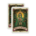 (2 Pack) Born to Sparkle Stickers - Day of The Dead Art - Skull and Roses Decal - 5" On Longest Side - Sticks to Smooth Flat Surfaces - Made in USA - BMCS3928