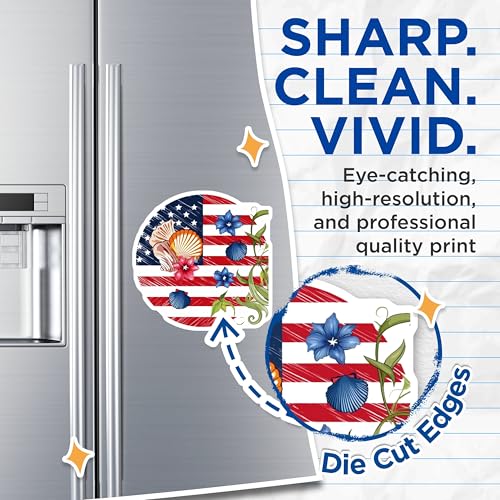 (2 Pack) American Flag Beach Magnets Magnets - Patriotic Coastal Decor - 5" On Longest Side - Made in USA - Sticks to Refrigerators & Metal Surfaces - MAG8991
