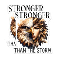 (2 Pack) Stronger Than The Storm Stickers - 5" On Longest Side - Sticks to Smooth Flat Surfaces - Made in USA - BMCS9241 - BMCS9241
