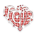 (2 Pack) Plaid Love Heart Magnets - Valentines Day Decor - Cozy Romantic Home Kitchen Refrigerator Accent - 5 Inches On Longest Side - Thick Durable Magnet - Made in USA - MAG22114