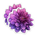 (2 Pack) Purple Dahlia Magnets - Vibrant Botanical Decor - Floral Aesthetic Office Magnets - 5 Inches On Longest Side - Thick Durable Magnet - Made in USA - MAG38496
