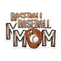 (2 Pack) Baseball Mom Magnets - Sports Mom Refrigerator - Game Day Support Accessories - 5 Inches On Longest Side - Thick Durable Magnet - Made in USA - MAG28383
