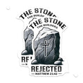(2 Pack) Christian Cornerstone Magnets - Rejected Stone Art - Matthew 21:42 Scripture Decor - 5 Inches On Longest Side - Thick Durable Magnet - Made in USA - MAG24756