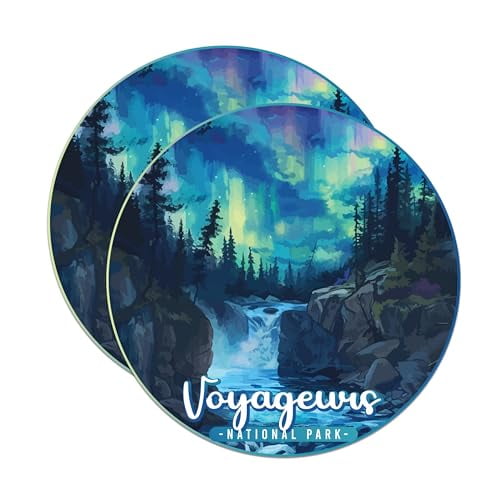 (2 Pack) Voyageurs National Park Bumper Magnet - US National Park - Choose from 63 Parks - 5" On Longest Side - Decal for Car Bumper, Laptop, Water Bottle, Wall, and Window - MAG1613