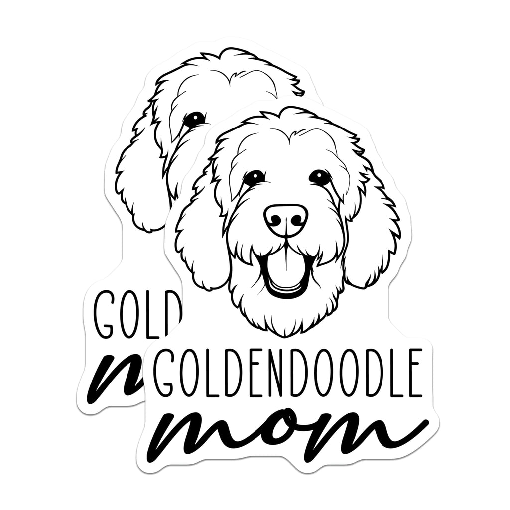 (2 Pack) Goldendoodle Mom Magnets - Dog Lover Pet Owner - Cute Puppy Magnets - 5 Inches On Longest Side - Thick Durable Magnet - Made in USA - MAG27018