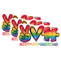 (3 Pack) Autism Awareness Decals - Peace Love Puzzle - Acceptance Laptop Decal - 3 Inches On Longest Side - Easy Peel & Apply - Made in USA - 3MCS0059
