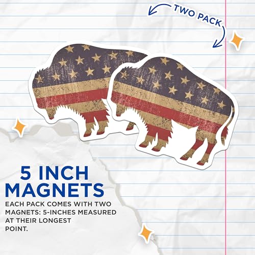 (2 Pack) 5" On Longest Side Magnet - Sticks to Smooth Flat Surfaces - Made in USA - MAG9567