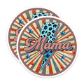 (2 Pack) Mama Magnets - Cool Retro Decoration - 5" On Longest Side - for Cars, Fridges, Toolboxes - Made in USA - MAG7452