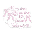 (2 Pack) You are So Loved Magnets - Inspirational Quote - John 3:16 Magnets - 5" On Longest Side - for Cars, Fridges, Toolboxes - Made in USA - MAG7246