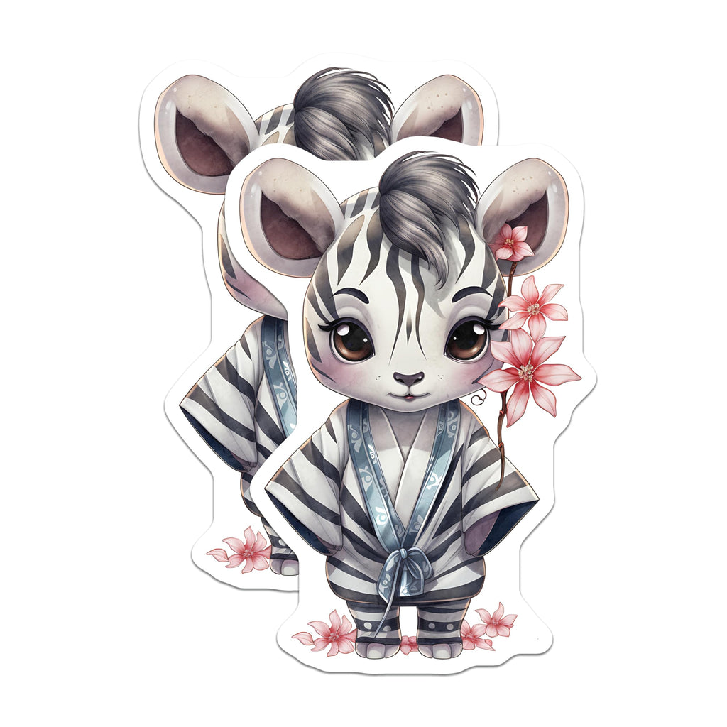 (2 Pack) Zebra Magnets - Cute Animal Refrigerator - Floral Cartoon Striped Beast Magnet - 5" On Longest Side - Premium Magnet - for Cars, Refrigerators, Toolboxes, Lockers - Made in USA - MAG16592